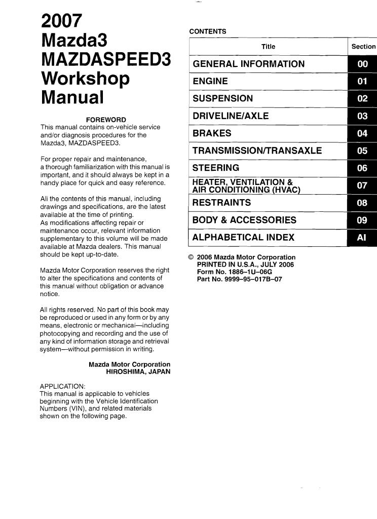 2007 mazda 3 mazdaspeed3 factory manual.pdf (143 MB)